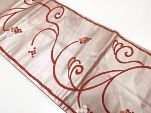 葡萄唐草模様織り出し　名古屋帯